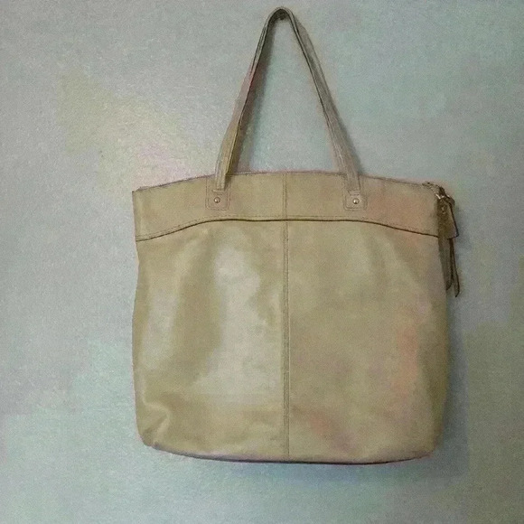 Coach Laura Signature Taupe Large Leather Tote Shoulder Bag - Picture 14 of 16